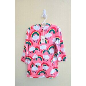 NWT/NWOT Mini Boden Pattern Towelling Beach Dress-Pink Lemonade Rainbows